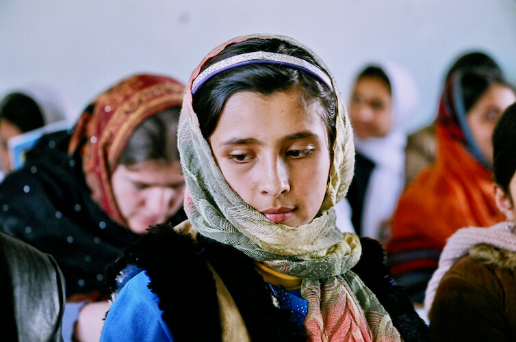 afghan female student closeup